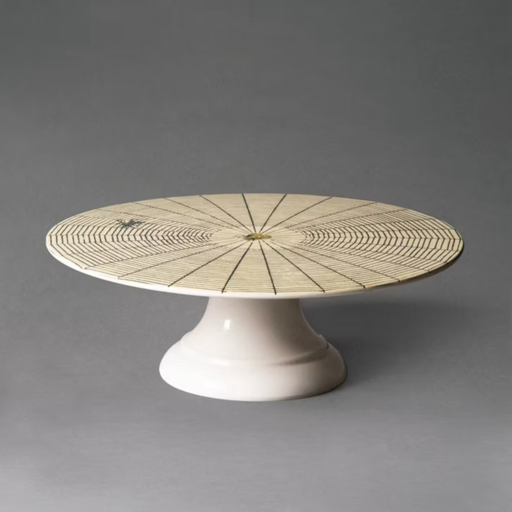 Spider and Web Melamine Dessert Stand - John Derian - Halloween